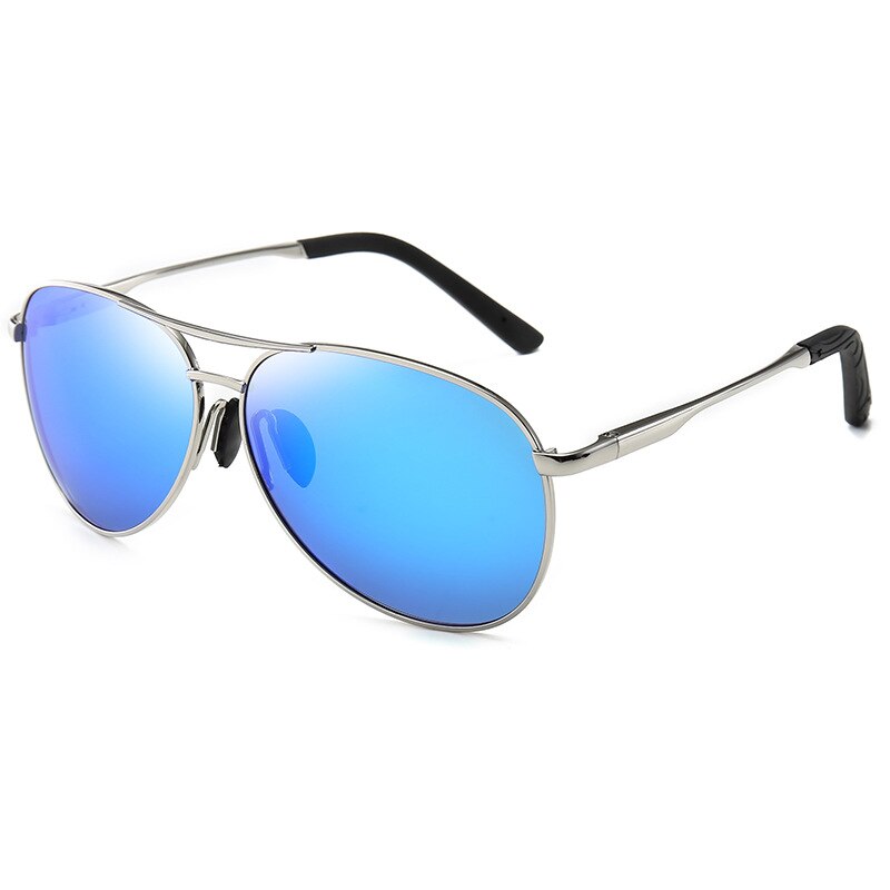 MYT_0252 Luchtvaart Metail Frame Gepolariseerde Zonnebril Mannen Zonnebril Vrouwen Piloot Mannelijke Zonnebril Rijden: C7 Silver Ice Blue