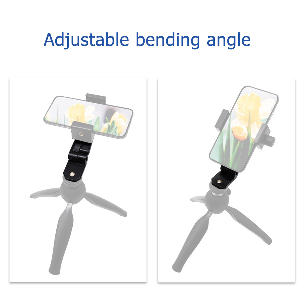 Universeller handy-stativadapter, smartphone-halterung mit verstellbarem clip und 1/4- zoll-schraubloch für handyhalterung