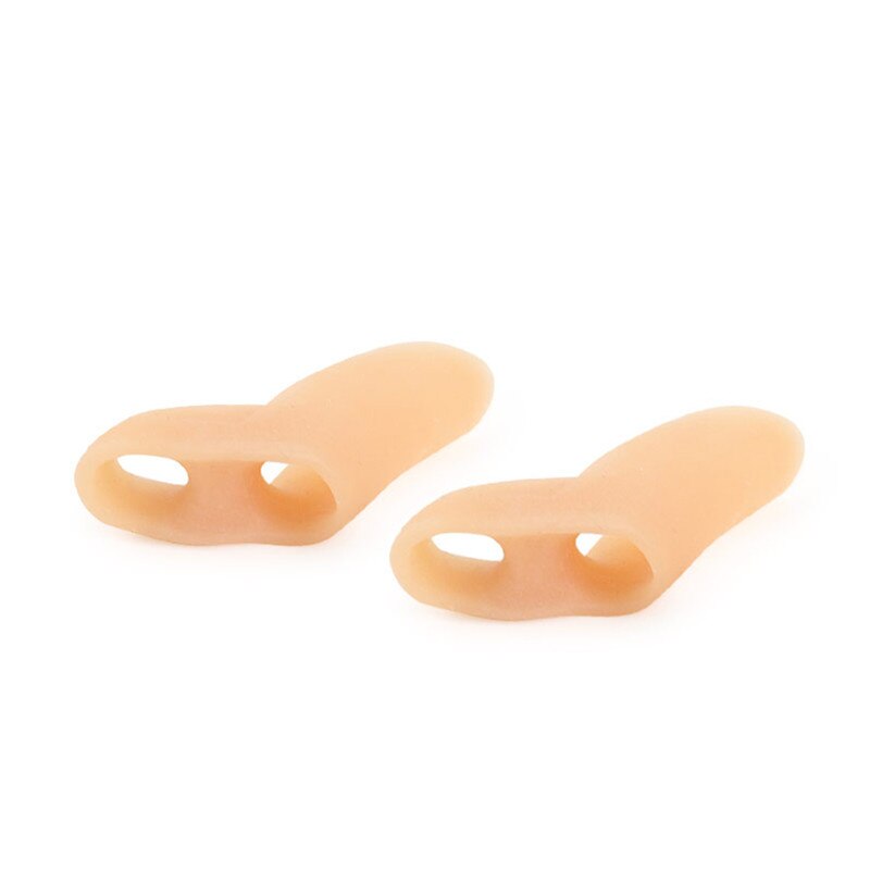 1Pair Little Toe Pinkie Foot Thumb For Daily Use Hallux Valgus Silicone Correction Gel Toe Bunion Guard Foot Care Toe Separator: Beige