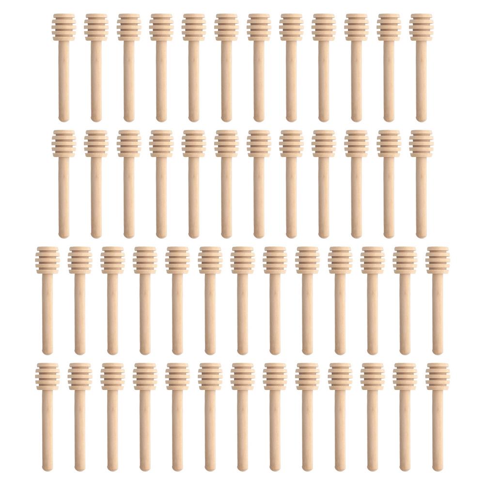 50/100Pcs 8Cm Honey Stir Bar Mengen Handvat Pot Lepel Houten Dipper Honing Lange Stok Levert Koffie honing Rode Wijn Roeren Stic: 50pcs