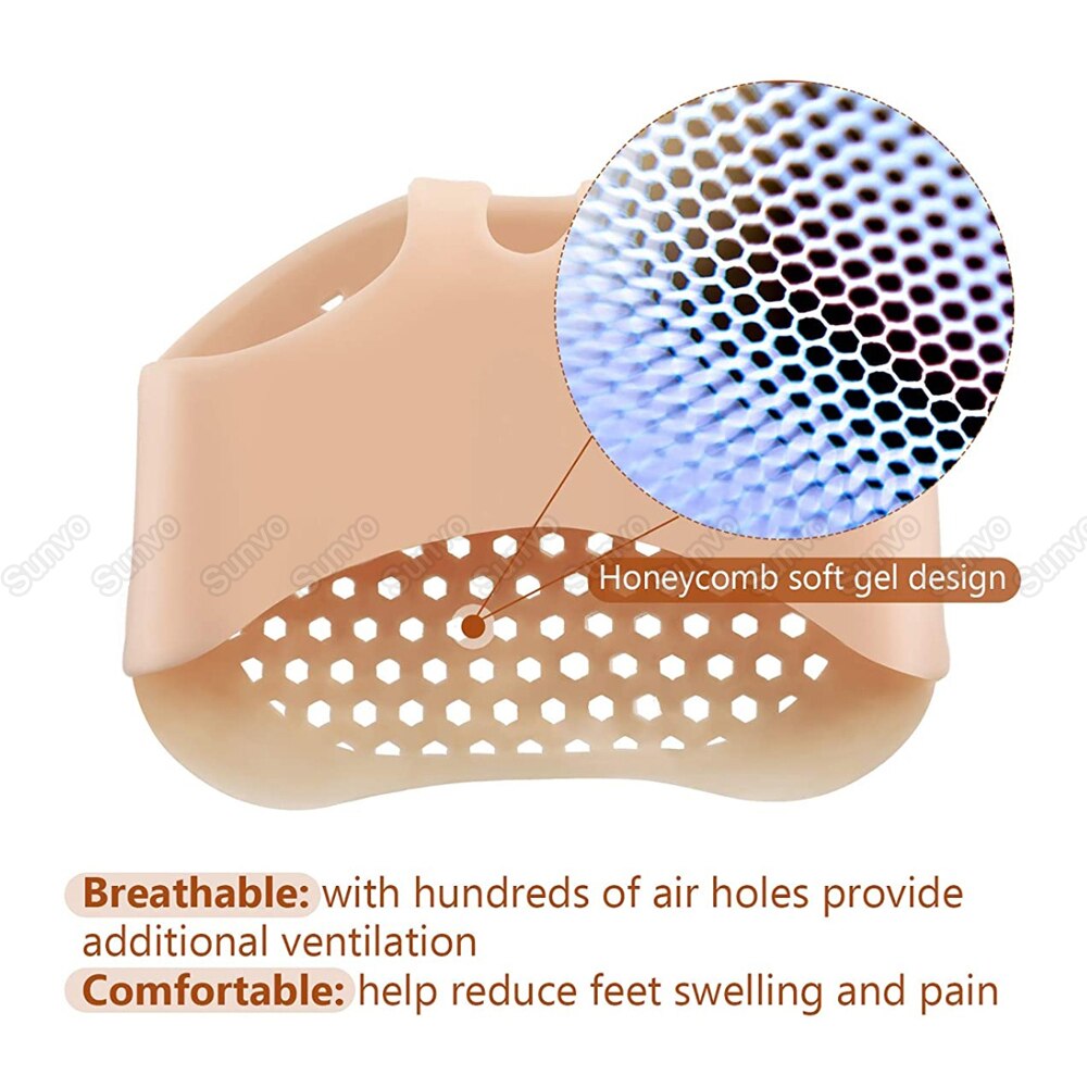 6 paires Silicone avant-pied coussinet pour femmes chaussures à talons hauts pied Blister soins orteils Inserts pied coussin avant-pied soulagement de la douleur Gel coussinet