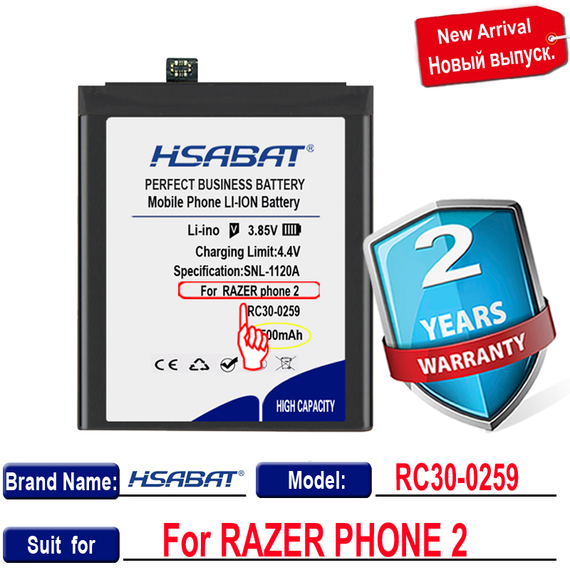 HSABAT – batterie pour RAZER phone 1 / phone 2, RC30-0215 RC30-0259 ~ 4500 mAh, 5400: RC30-0259