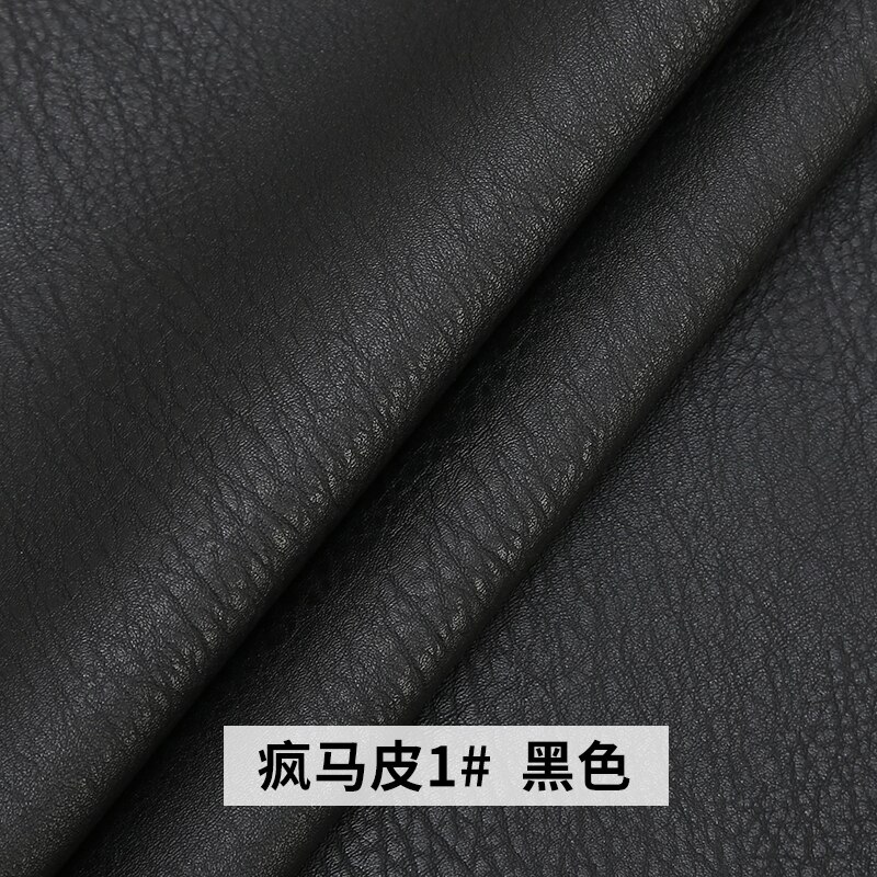 20x30cm PU Crazy Horse synthetic leather Fabric , Faux Leather Fabric for Sewing, PU artificial leather for DIY bag material: 1 black
