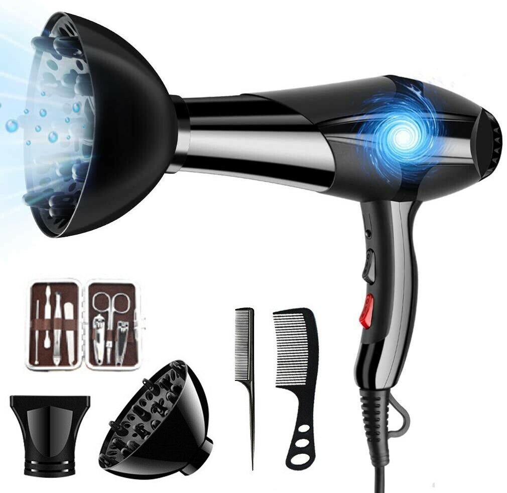 220V Hair Dryer Strong Power Barber Salon Styling Tools Cold Air Blow Dryer For Salons and household EU Plug