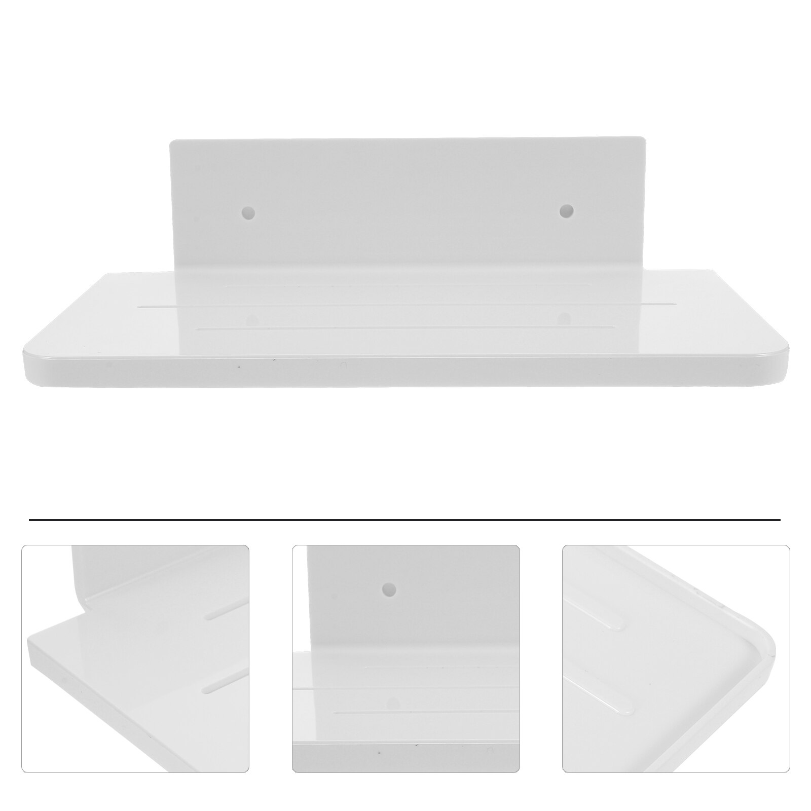 Plastic Wall-mounted Storage Rack Bathroom Wall Organizer Toilet Hanging Shelf: White