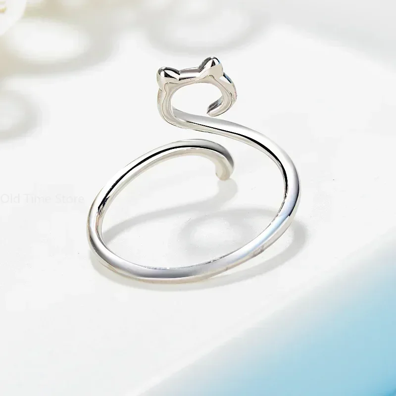 Anello in filato di dimensioni regolabili Orecchie di gatto Anello tutto'uncinetto Principiante per maglieria Anello tutto'uncinetto Filo avvolto Anelli Strumento regolatore di tensione