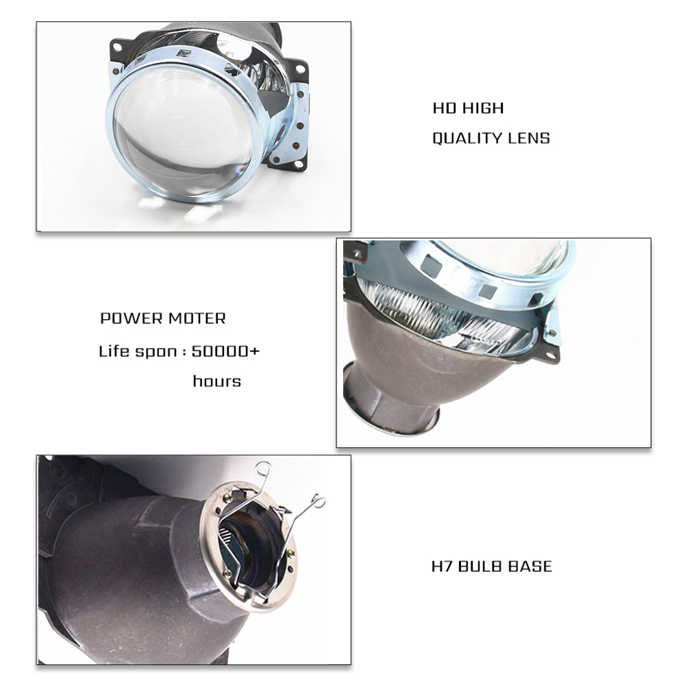 3-Zoll-Projektorlinse H7 für Hella 3R G5 Scheinwerfer Nachrüstsatz Single Xenon Abblendlicht Autolampe H7 D2S D2H LED versteckt Autolicht