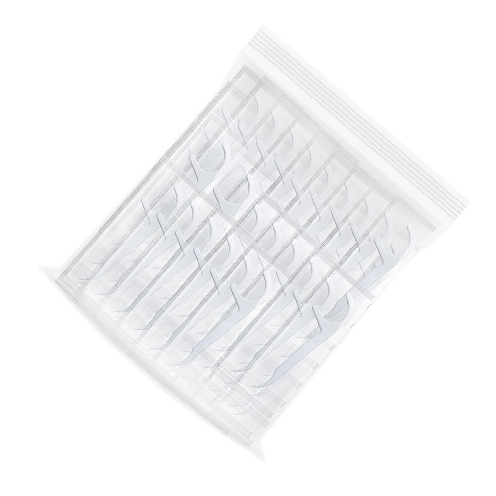 300Pcs Floss Sticks Plastic Floss Sticks Teeth Cleaning Tools (White)