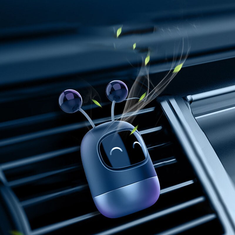 Smagsstoffer i bilen luftfrisker bil parfume robot klimaanlæg udtag auto parfumer importados biltilbehør interiør: Sort