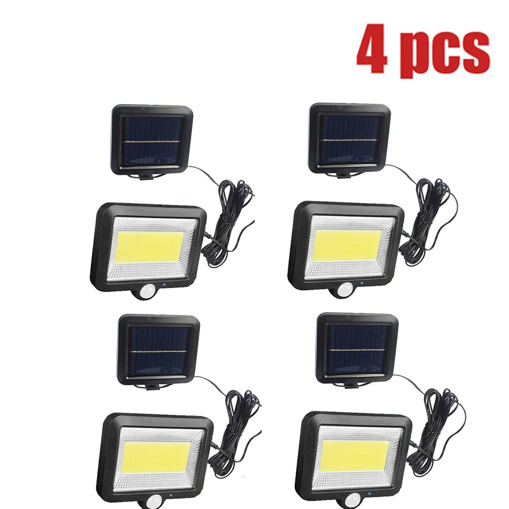 LED Solar Light Outdoor Wireless Solar Powered garden street Wall lamp seperable Panel security night light floodlight spotlight: seperable 100led-4