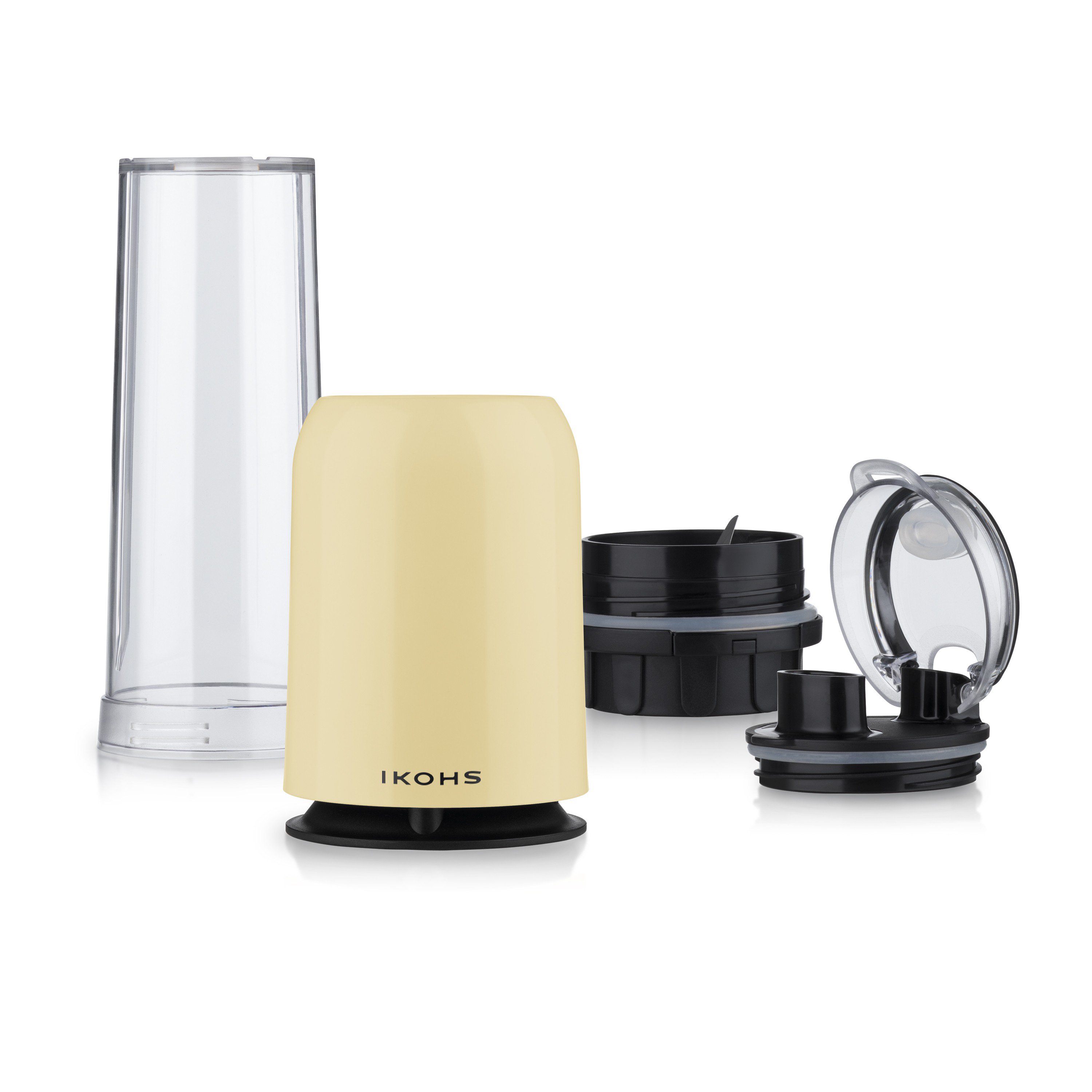 Batidora de vaso MOI SLIM IKOHS Vainilla Beige 400ml 234W batidora de mano compatible con Vegetales Fruta Cítricos Exprimidor de Naranja Electrico Mixer