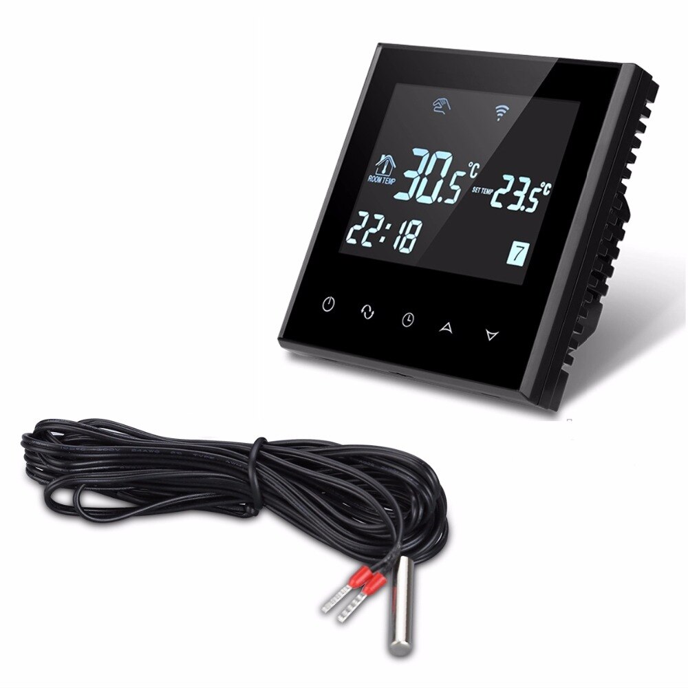 Lcd touch screen termostat varmt gulvvarmesystem termoregulator  ac200-240v temperaturregulator