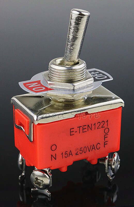 1 stk e-ten 1221 15a 250 vac 4 pin on-off vippekontakt vippekontakt strømafbryder mikrokontakt orange: E-ten 1221