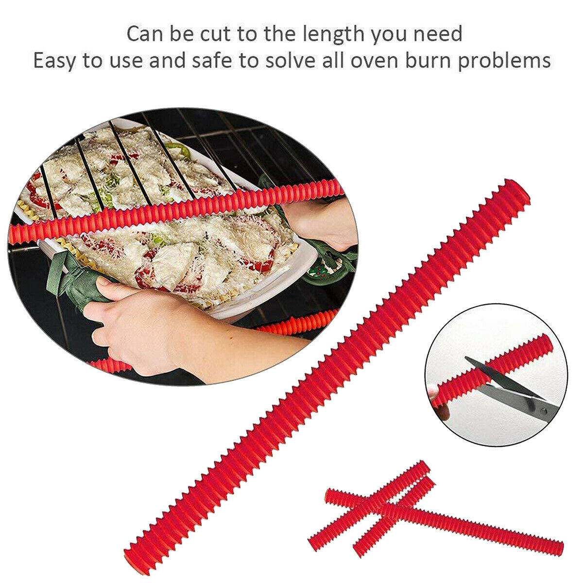 1PCS Oven Shelf Protector Silicone Oven Rack Guard Heat Resistant Strips