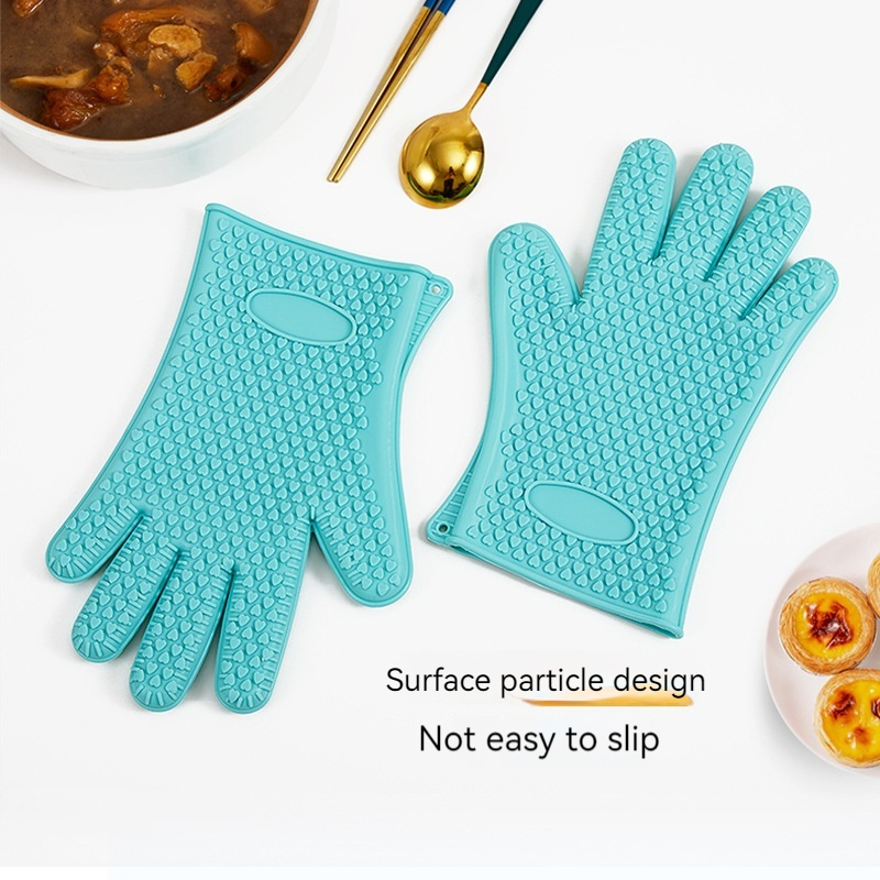 Insulated Anti-scalding Oven Silicone Gloves Can Be Used in Microwave Ovens and Baking Ovens