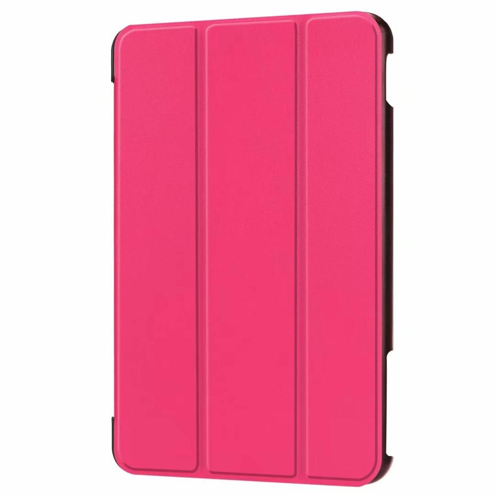 For Qua Tab QZ10 Protective Case Bag Cover 3 Folds Stand Shell for QuaTab QZ 10 10.1" Guard Holder Protector ShockProofSleeve: Rose Red