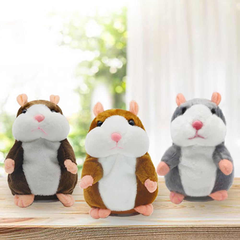 15Cm Leuke Walking Talking Hamster Pluche Dier Pop Grappige Sound Record Herhaal Voice Changing Educatief Speelgoed Huisdieren Kinderen