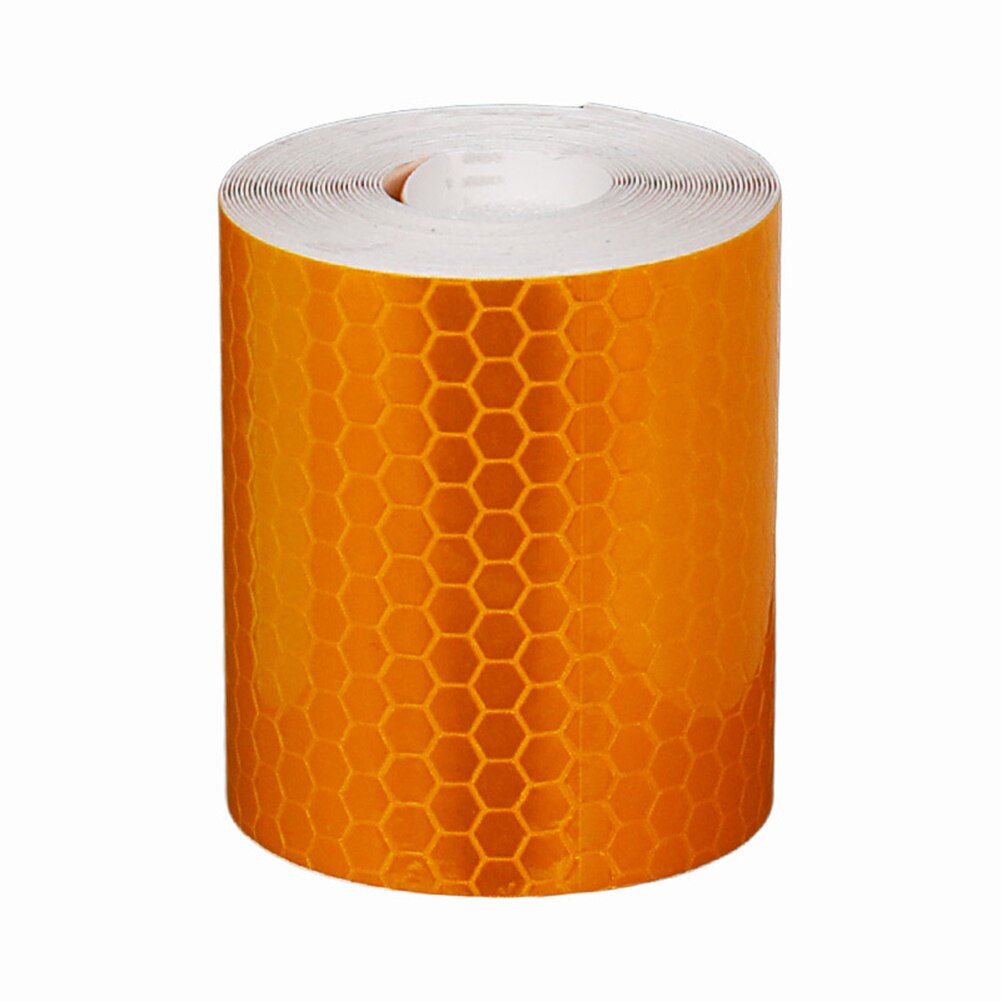 Fiets Lichaam Reflecterende Stickers Nacht Rijden Veiligheid Waterdichte Waarschuwing Tape Strip Sticker Outdoor Sport Reflecterende Waarschuwing Tape: Orange