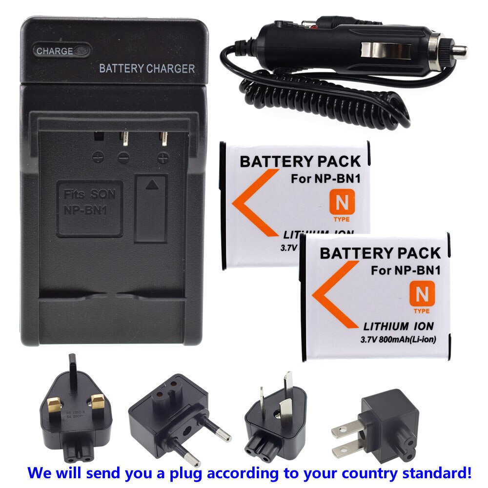 Camera Battery NP-BN1 - 800mAh Li-Ion - Rechargeable - for Sony Cyber-Shot QX WX T Series