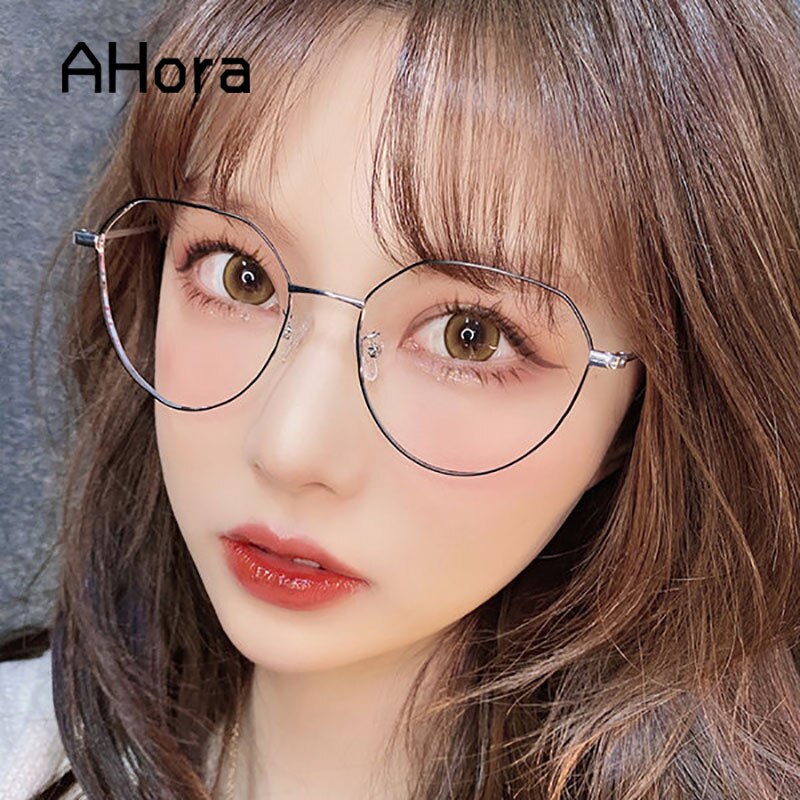 Ahora polygone-monture de lunettes Anti lumière bleue, pour hommes et femmes, monture de lunettes, pour jeux informatiques, monture de lunette optique