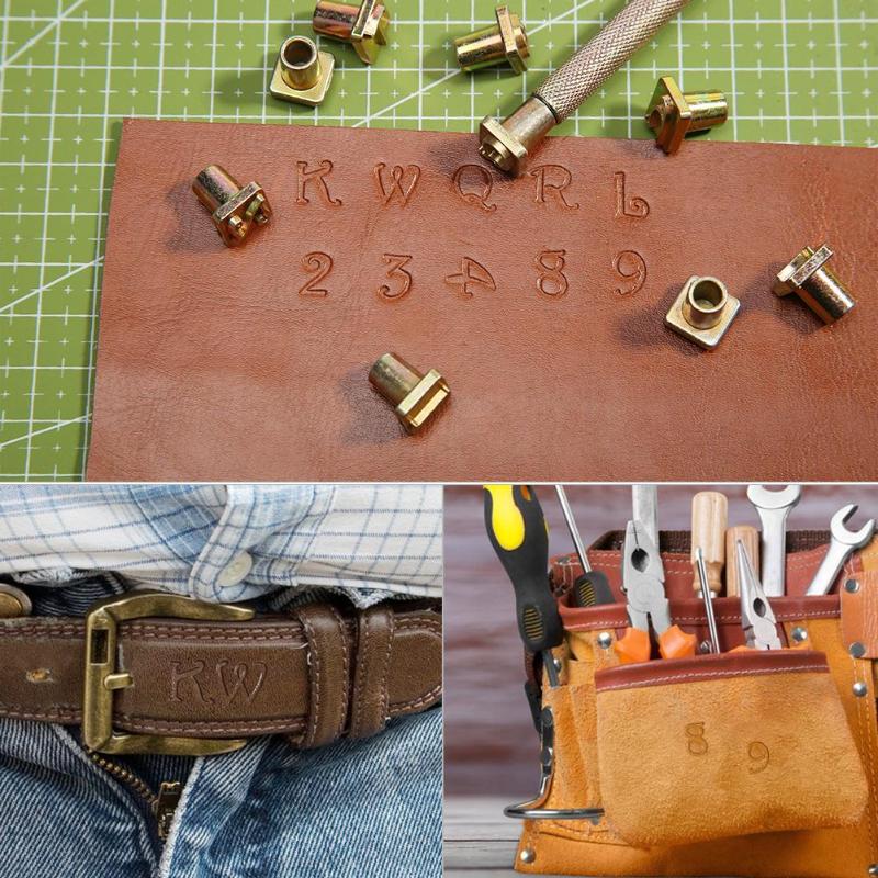 36 stücke Kohlenstoff Stahl Buchstaben Leder Stanzen Symbol einstellen 36 Briefmarken Leder Kennzeichnung Stanzen Werkzeuge Leder Handwerk