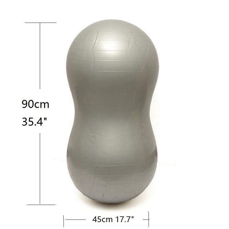 95 x 45cm anti-burst peanut form fitball yoga bold fitness træningsudstyr gym bold aerob balance pilates cirkler 5 farver