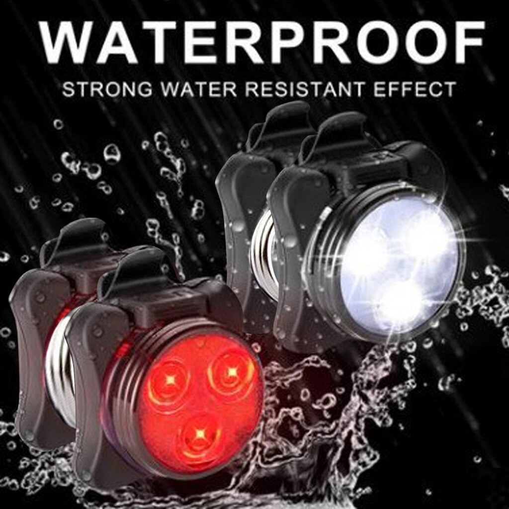 40 # Usb Oplaadbare Fiets Licht Mountainbike Super Licht Opladen Achterlicht Outdoor Koplamp Front Staart Clip