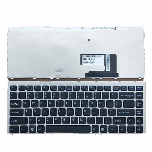 Us Keyboard Voor Sony Vaio VGN-FW Vgn Fw Serie Met Zilveren Laptop Toetsenbord: Silver