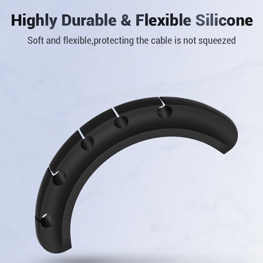 Silicone Cable Winder ABS Wire Clamp Cable Clip Mini Storage Organization Office Self-Adhesive Fixing Holder Home