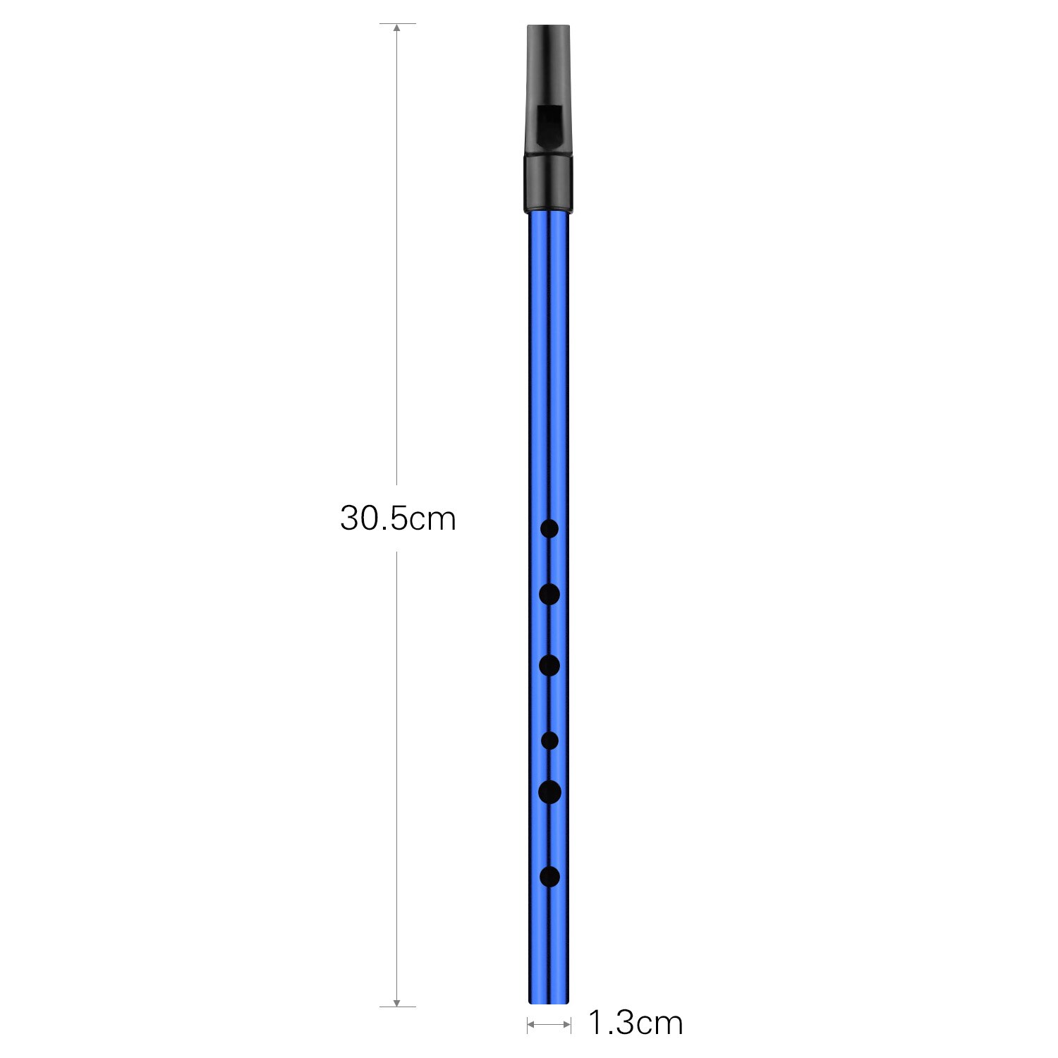 Lätt Piccolo Flöjt i C - Stål Alloy - 6 Hål - Irländskt Blåsinstrument