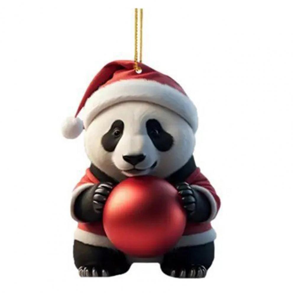 Julepanda tau dekorasjon tegneserie panda ornament festlig juletre hengende ornamenter sett tegneserie til til hjemmet: Lilla