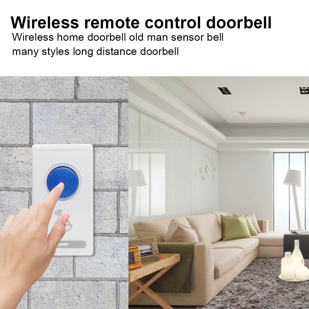 Home Hotel Wireless Door Ring Wireless Smart Doorbell Remote Control Door Ring for Home Office Hotel Security