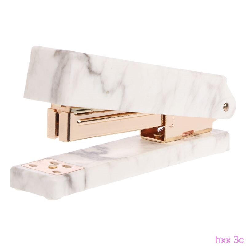 Marble Texture Stapler Manual Staples For Office Student School Home Stationery