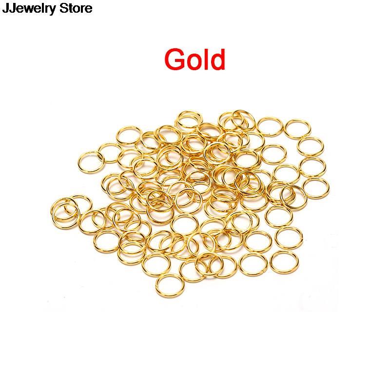 100 sztuk Jump pierścienie dzielone pierścienie 4mm/5mm/6mm/7mm/8mm dla ozdobna biżuteria otwarcie pierścień połączenia