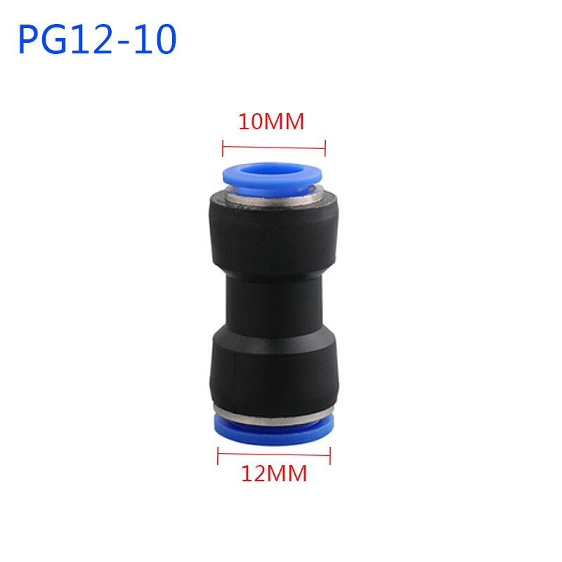 1PCS Pneumatic Fittings PU/PG 4mm 6mm 8mm Straight Push in Fitting Air Quick Connector Plug Socket Air Water Hose Tube Fittings: PG12-10