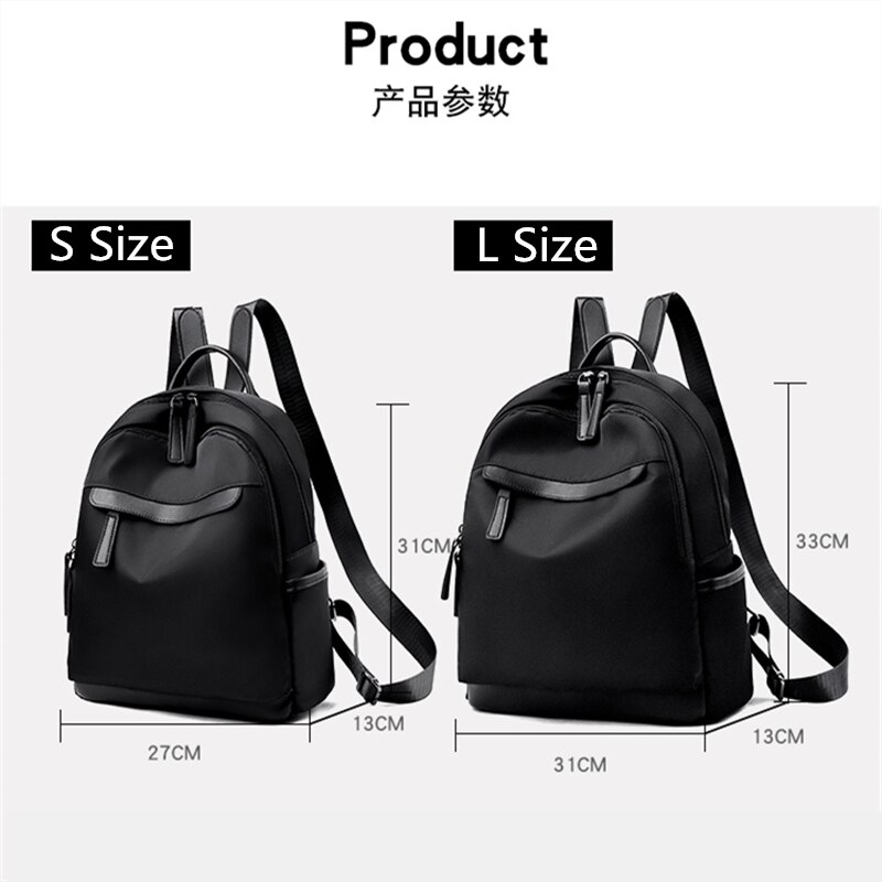 Zaino da donna zaino da scuola versatile da viaggio Oxford di grande capacità per il tempo libero da donna