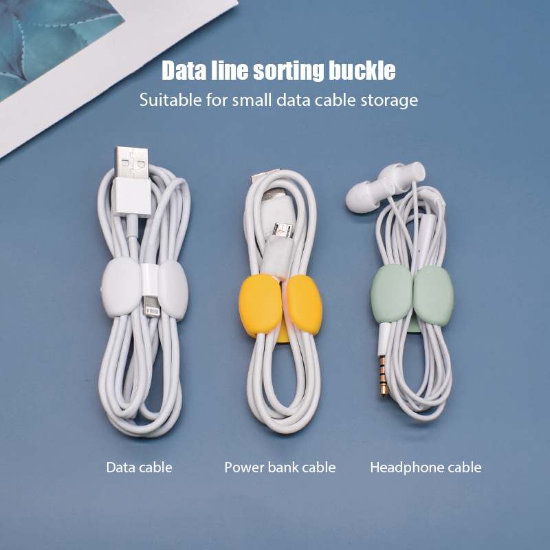 4Pcs Universal Line Storage Clip Desk Organizer Winder Portable Earphone Data Cable Storage Buckle Organizer collection