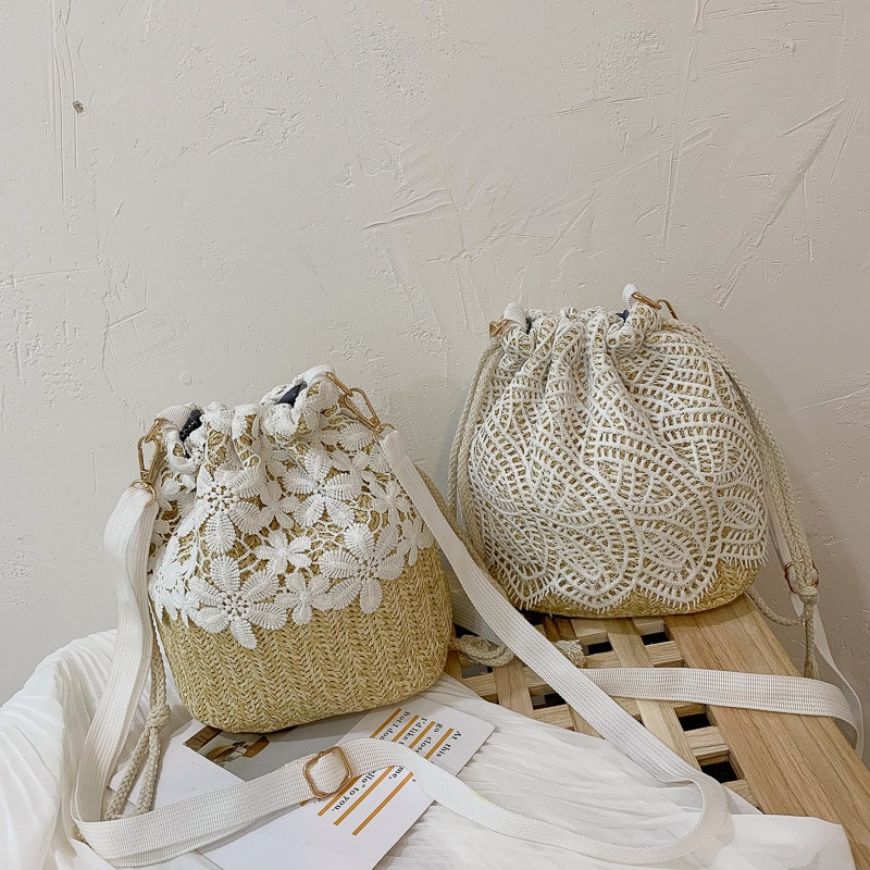 Style Totes Woven Rattan Bag Round Straw Shoulder Bag Small Beach HandBags Women Summer Messenger bag Circle Bohemia