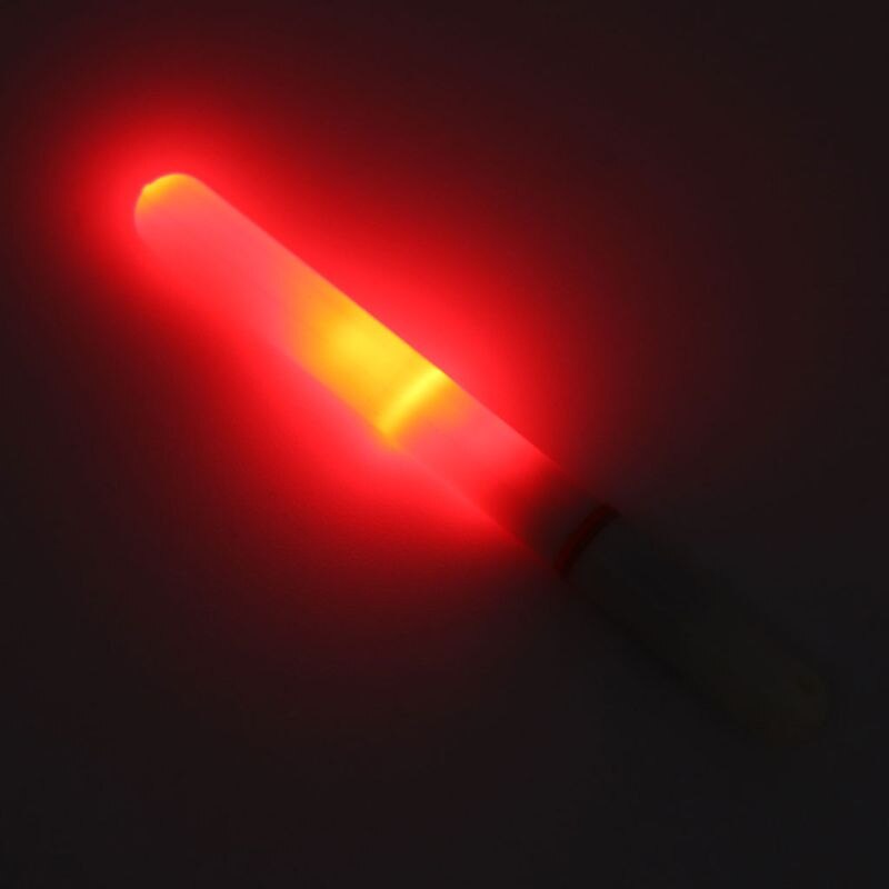 Fiskelektronisk stang lysende pind lys førte aftagelig vandtæt float tackle nat tackle plast uden batteri: Rød