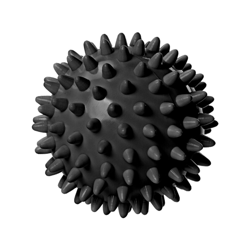 Pelota de masaje de PVC portátil para entrenamiento sensorial de erizo, pelota de agarre de fisioterapia, equipo deportivo para ejercicio físico: Black