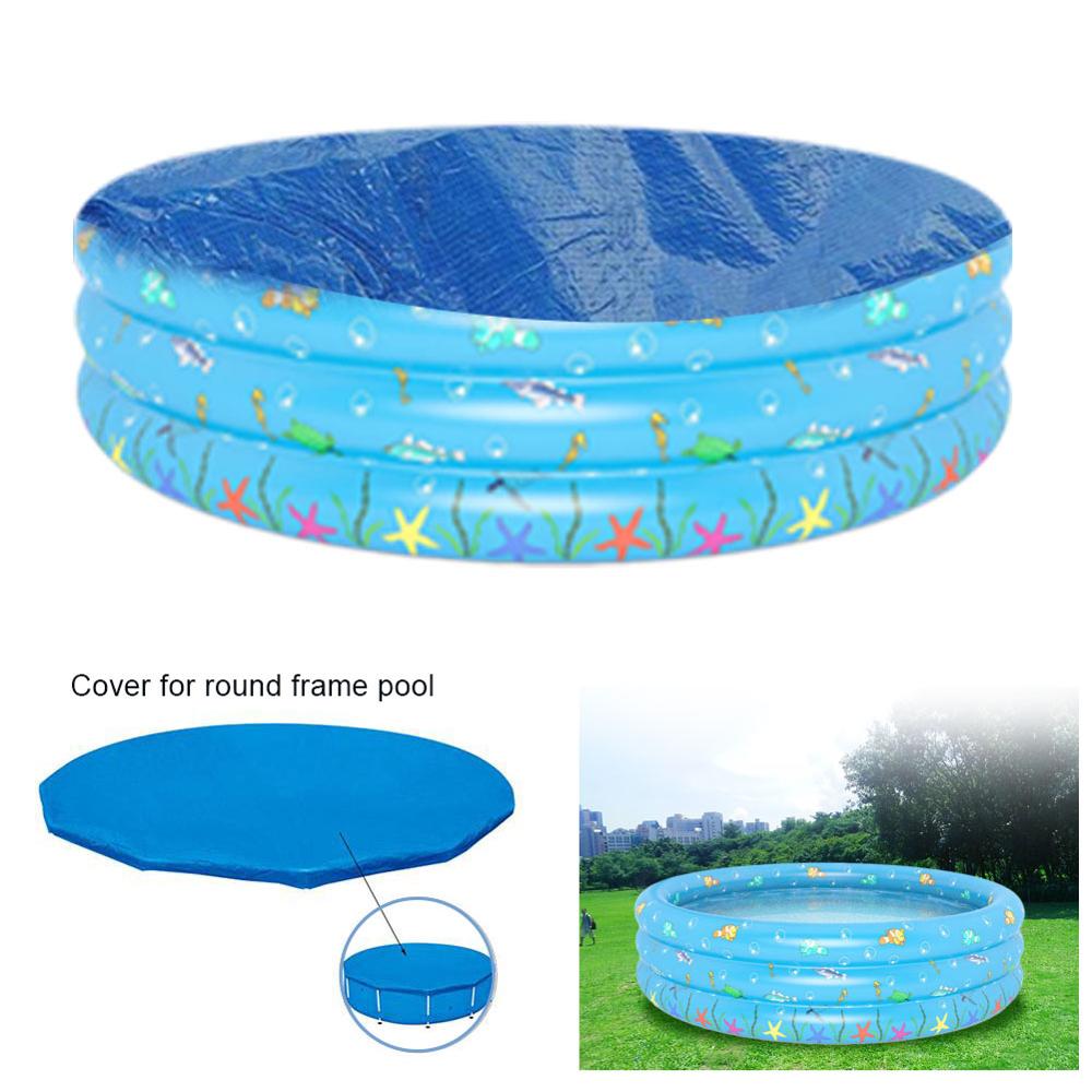 Swimming Pool Cover - Waterproof PE Cloth - Round Dust & Rain Protection - Various Sizes