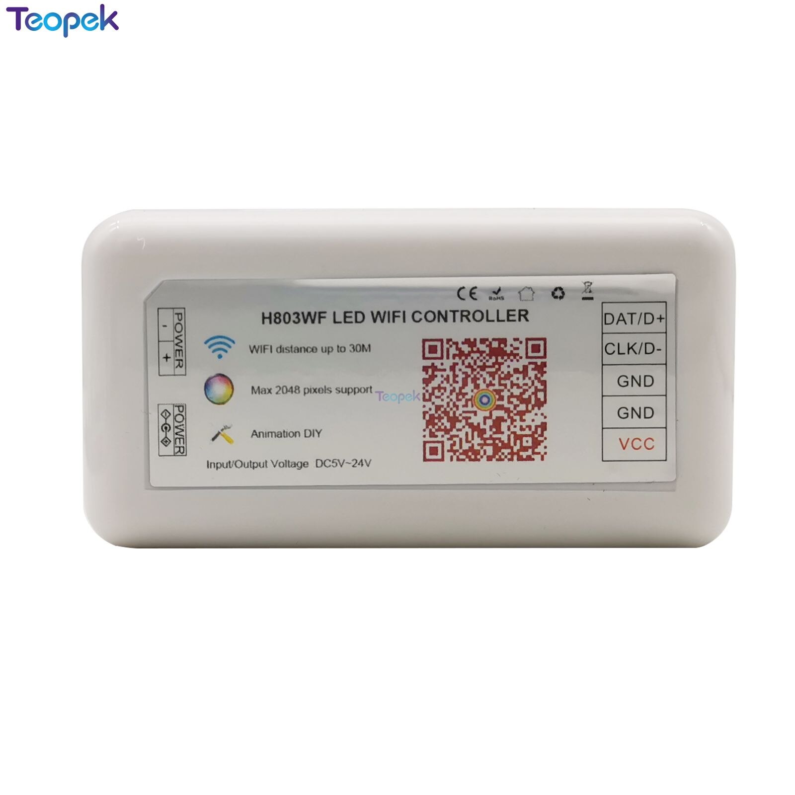 H803 Wifi Led Controller Drive Max 2048 Pixels Ondersteuning Artnet Voor WS2812 WS2811 DMX512 Pixel Strip Licht DC5-24V