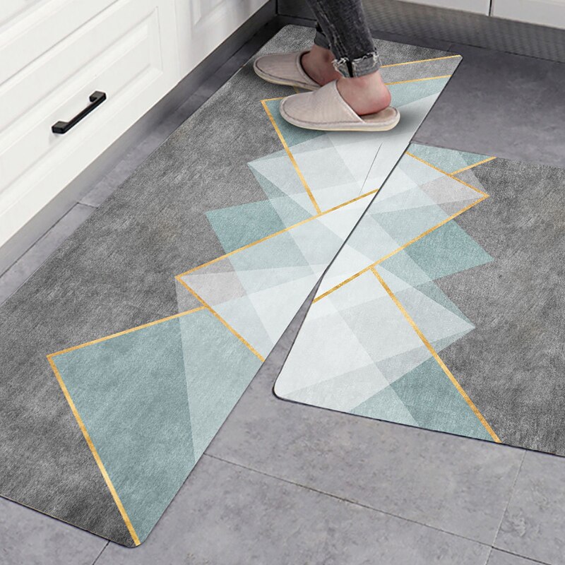 Keuken Mat Antislip Soft Badkamer Tapijt Wasbare Duurzaam Huis Ingang Deurmat Moderne Thicken Woonkamer Tapijt Thuis Vloermatten: Style 2 / 1PC 40x60cm