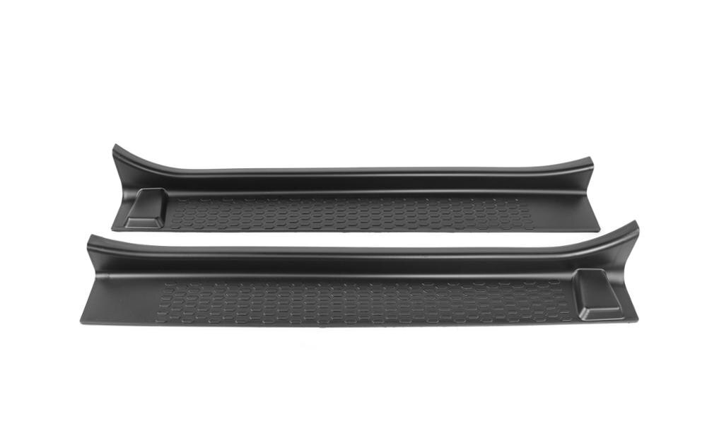 for Jeep Wrangler JL Gladiator JT Welcome Pedal Cover Door Enter Guard Sill Scuff Plate ABS Black Car Accessories: 2Pcs-2Doors