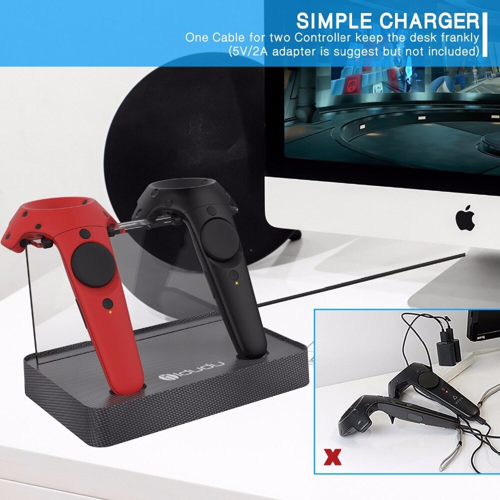 Controller Wireless Magnetic Adsorption Charging Double Charging Station For HTC VIVE / PRO VR Controller Double Handle Charging