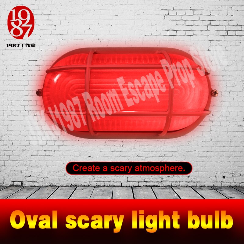 Room escape prop Oval scary light bulb create a hair-raising atmosphere scary scenario horrible theme haunted house jxkj1987