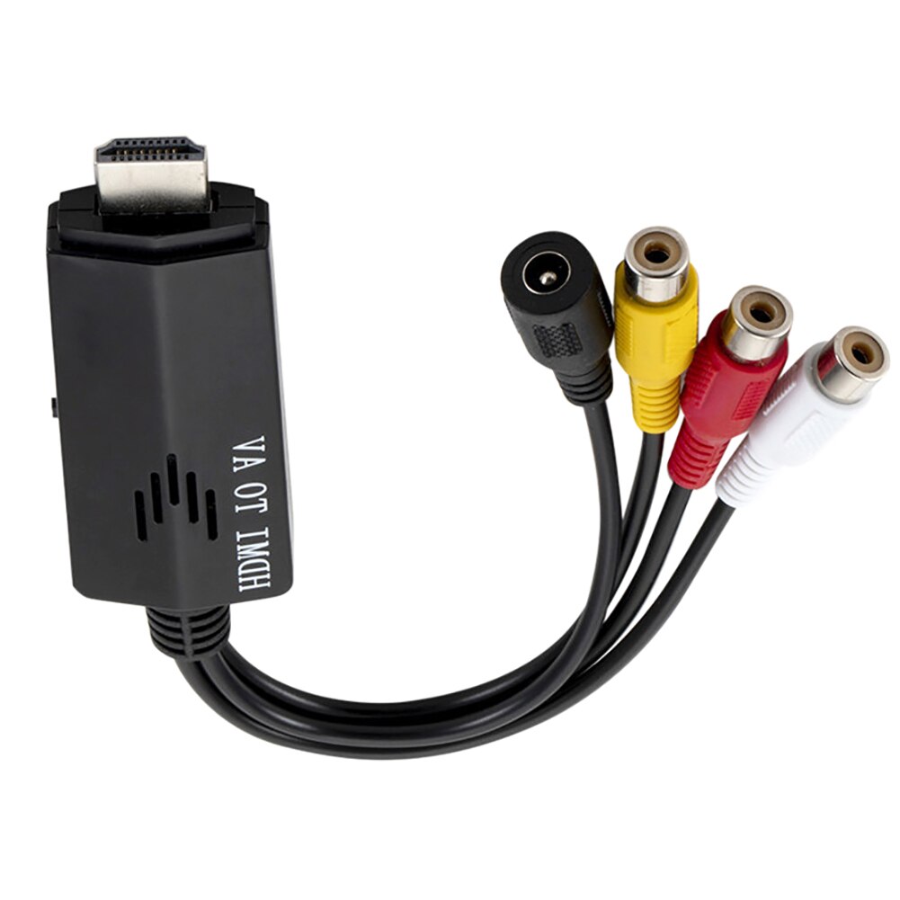 1080P HDMI Male to Female RCA AV Cord Converter Adapter Accessory for VCR DVD TV Cable Box Digital Cable