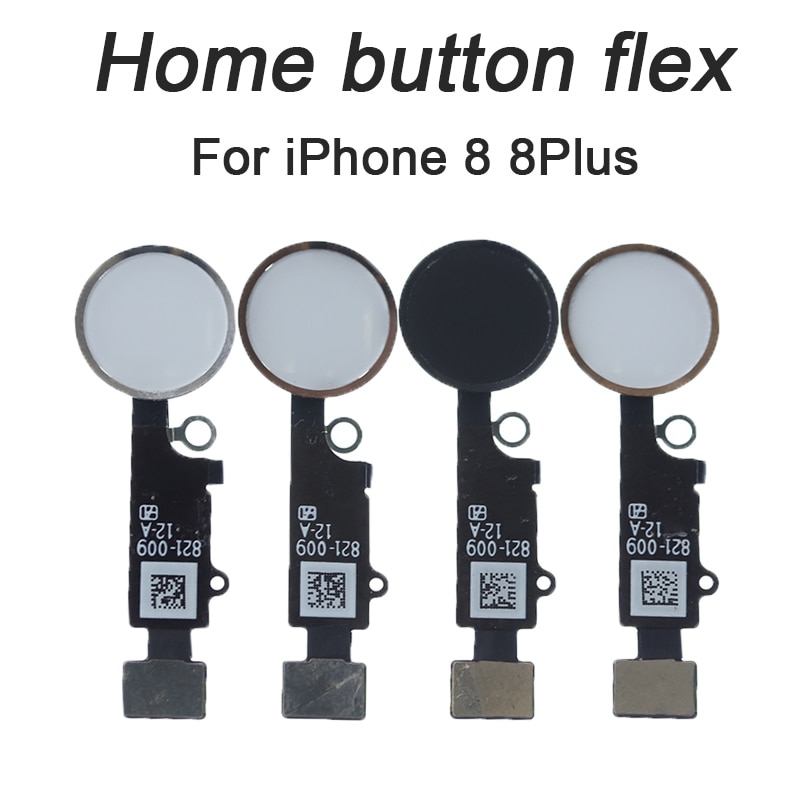 MHCAZT-botón de inicio con Cable flexible para iPhone 8 8 PLUS, conjunto flexible para casa, color negro/Blanco/dorado, 1 unidad