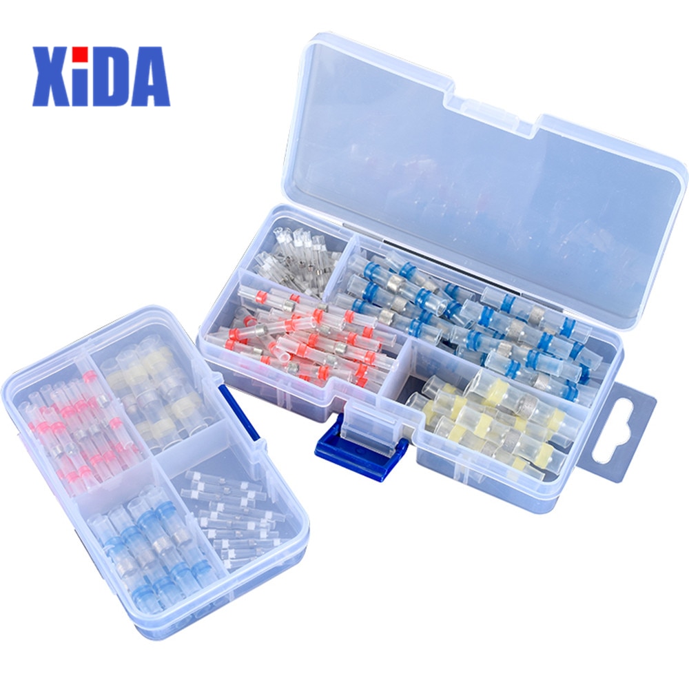 100/50Pcs waterproof seal heat shrink solder wire connector shrinkage Solder Sleeve Heat Shrink Tube kit Wire Splice Connector