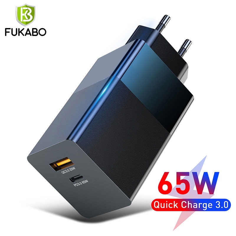 65w adaptador gan carregador pd usb carregamento rápido para xiaomi iphone 12 samsung celular quik carga 3.0 tipo-c carga eua ue plug